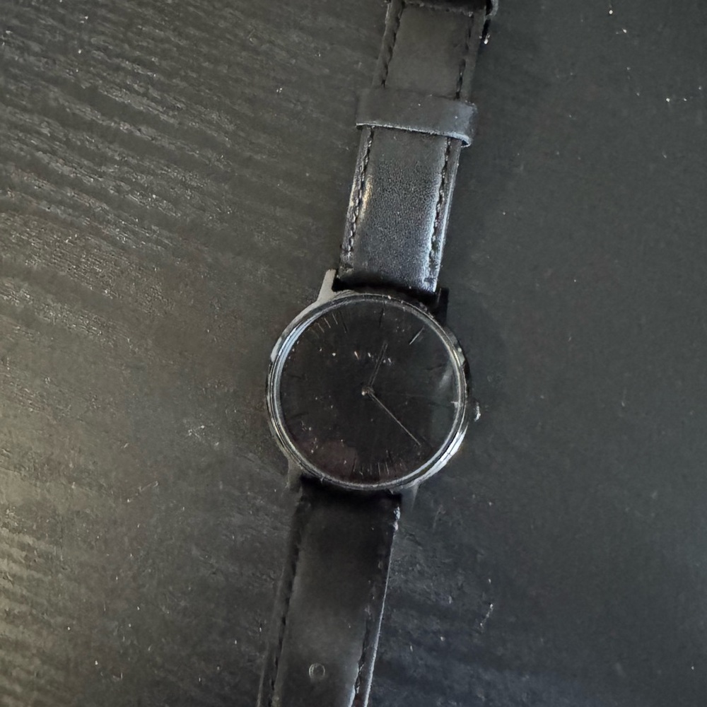 Nixon Classic Black Leather Men's Watch